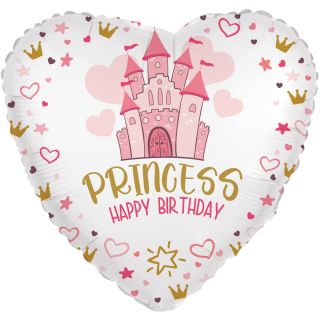 18" Princess Happy Birthday Foil Balloon