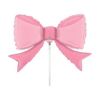 Mini Bow Pink Betallic Foil Balloon