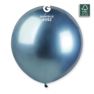 19" Gemar Shiny Blue 092 Latex Balloons 25ct