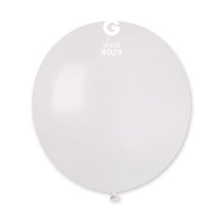 19" Gemar White Metallic 029 Latex Balloons 25ct