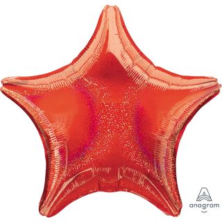 19" Red Dazzler Star Foil Balloon