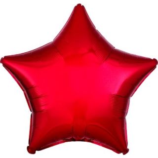 19" Red Star Anagram Metallic Foil Balloon