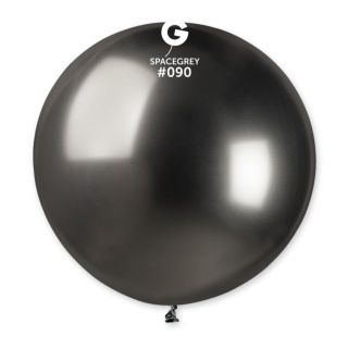 19" Shiny Space Grey 090 Gemar Latex Balloons 25ct