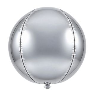 22" Silver Orbz Bamboo Party Foil Balloon