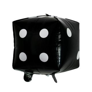 Mini Black Dice Cube Foil Balloon