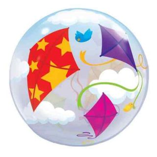 22" Deco Bubble Balloon Kites & Clouds 1ct