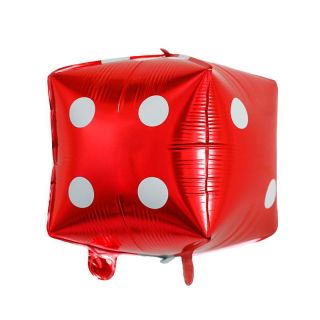 Mini Red Dice Cube Foil Balloon