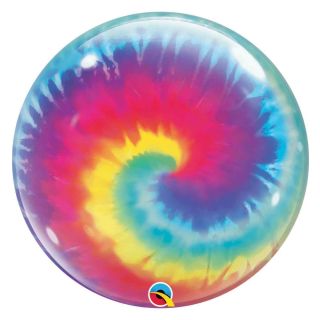 22" Deco Bubble Balloon Tie Dye Swirls 1ct
