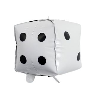 Mini White Dice Cube Foil Balloon