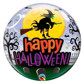 22" Deco Bubble Happy Halloween Witches Graveyard Balloon