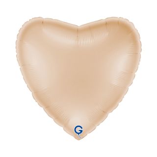 22" Heart Satin Nude Foil Balloon
