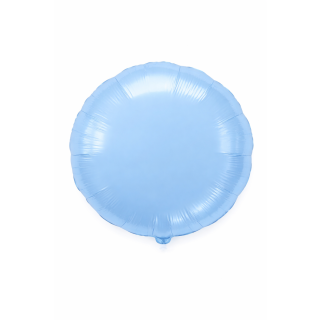  18" North Star Round Pastel Blue Foil Balloon
