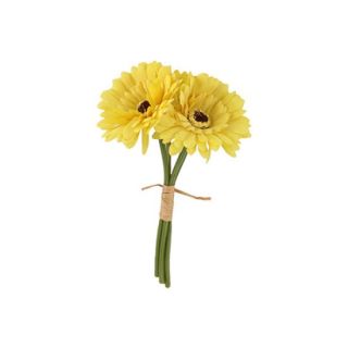 23cm Gerbera Flower Bunch Mustard 6 Stems