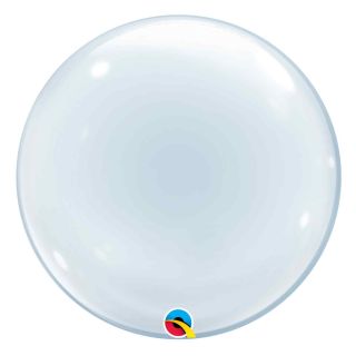 24" Deco Bubble Balloon Clear 10ct