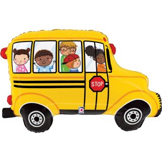 29" School Bus Betallic Foil Balloon