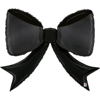 41" Bow Black Betallic Foil Balloon