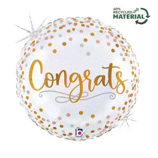 18" Betallic Congrats Confetti Foil Balloon