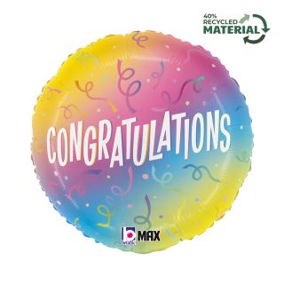 18" Colourful Congratulations Foil Balloon