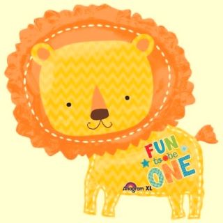 26" Fun To Be One Lion Foil Balloon