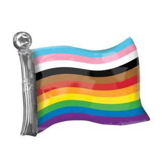 27" Rainbow Pride Flag Supershape Foil Balloon