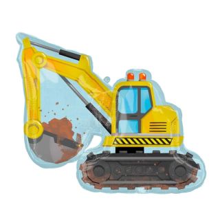 28" Construction Digger Supershape Foil Balloon