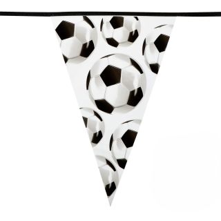 6m Football Bunting 30 x 20cm 15 Flags