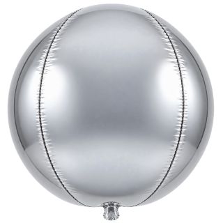 32" Silver Orbz Bamboo Party Foil Balloon