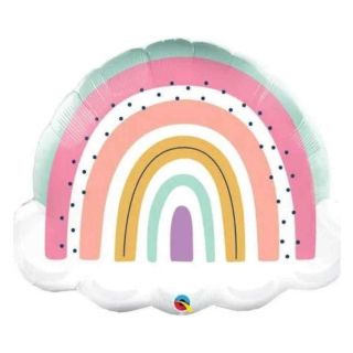 32" Boho Rainbow Supershape Foil Balloon