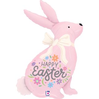 32" Easter Pastel Pink Bunny Foil Balloon