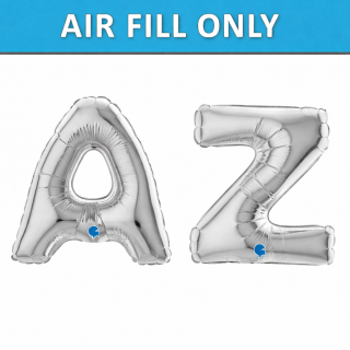 7" Grabo Silver Letters Foil Balloon