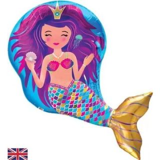 35" Oaktree Iridescent Mermaid Foil Balloon
