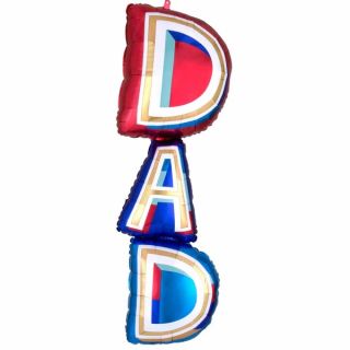 39" DAD Fathers Day Linked Foil Balloon