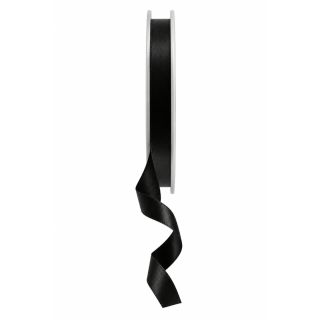 Satin Ribbon Double Faced Black APAC 10mm x 20m