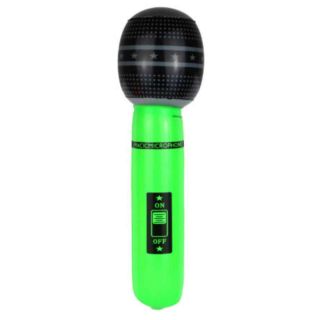 40cm Inflatable Microphone Neon Green