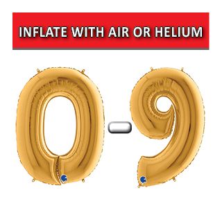 40" Gold Gloss Numbers Grabo Foil Balloons