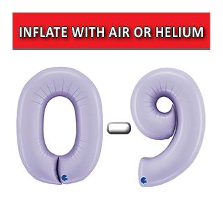 40" Satin Lilac Numbers Grabo Foil Balloons