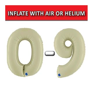 40" Satin Olive Green Numbers Grabo Foil Balloons
