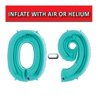 40" Tiffany Numbers Grabo Foil Balloons