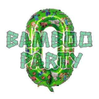40" Number 0 Green Gaming Foil Balloon