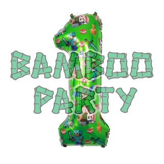 40" Number 1 Green Gaming Foil Balloon