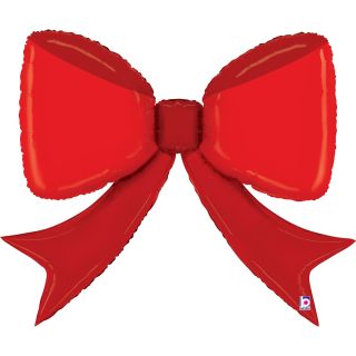 41" Red Bow Betallic Foil Balloon