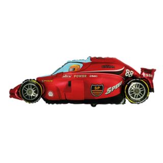 43" Formula Racing Car Red Foil Balloon