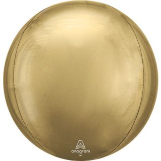 21" White Gold Jumbo Orbz Foil Balloon Pack of 3 