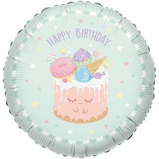 18"  Crazy Birthday Cake Foil Balloon