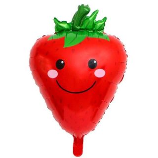 48cm x 70cm Strawberry Red Smiling Foil Balloon