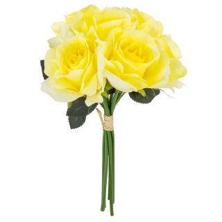 Eugenie Rose Bunch x6 Pale Yellow