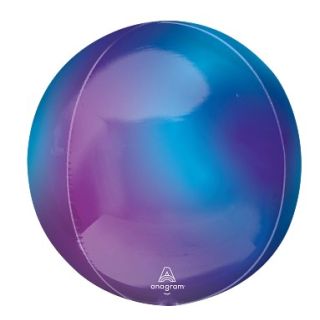 15" Anagram Orbz Purple Ombre Foil Balloon