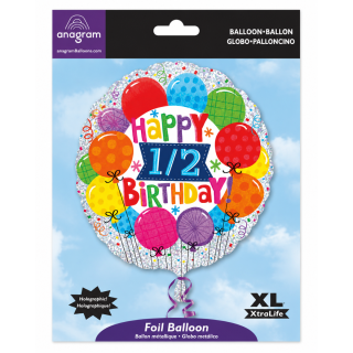 17" Happy 1/2 Birthday Foil Balloon