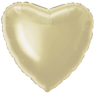 17" Anagram White Gold Heart Foil Balloon