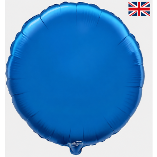 18" Oaktree Round Blue Unpackaged Foil Balloon